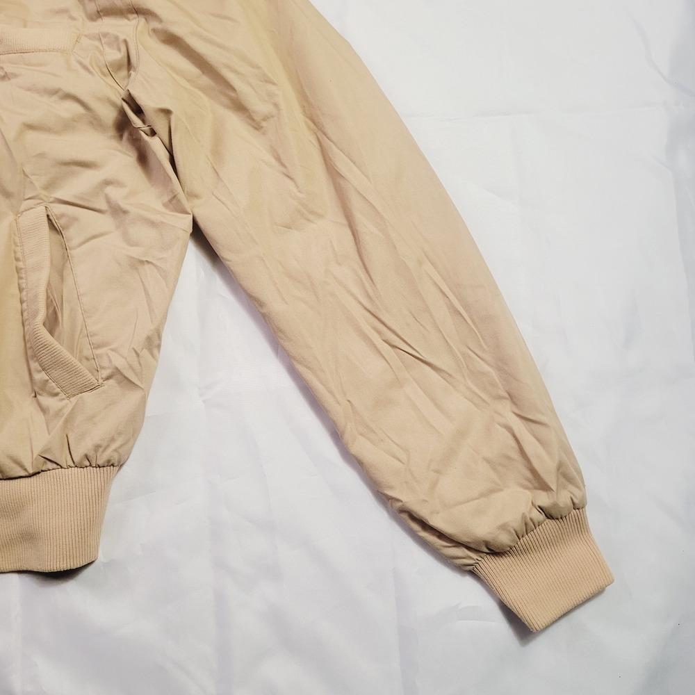 Members Only Mens Vintage Iconic Racer Jacket 40 Tan Beige Zip Up L12 - Picture 3 of 16